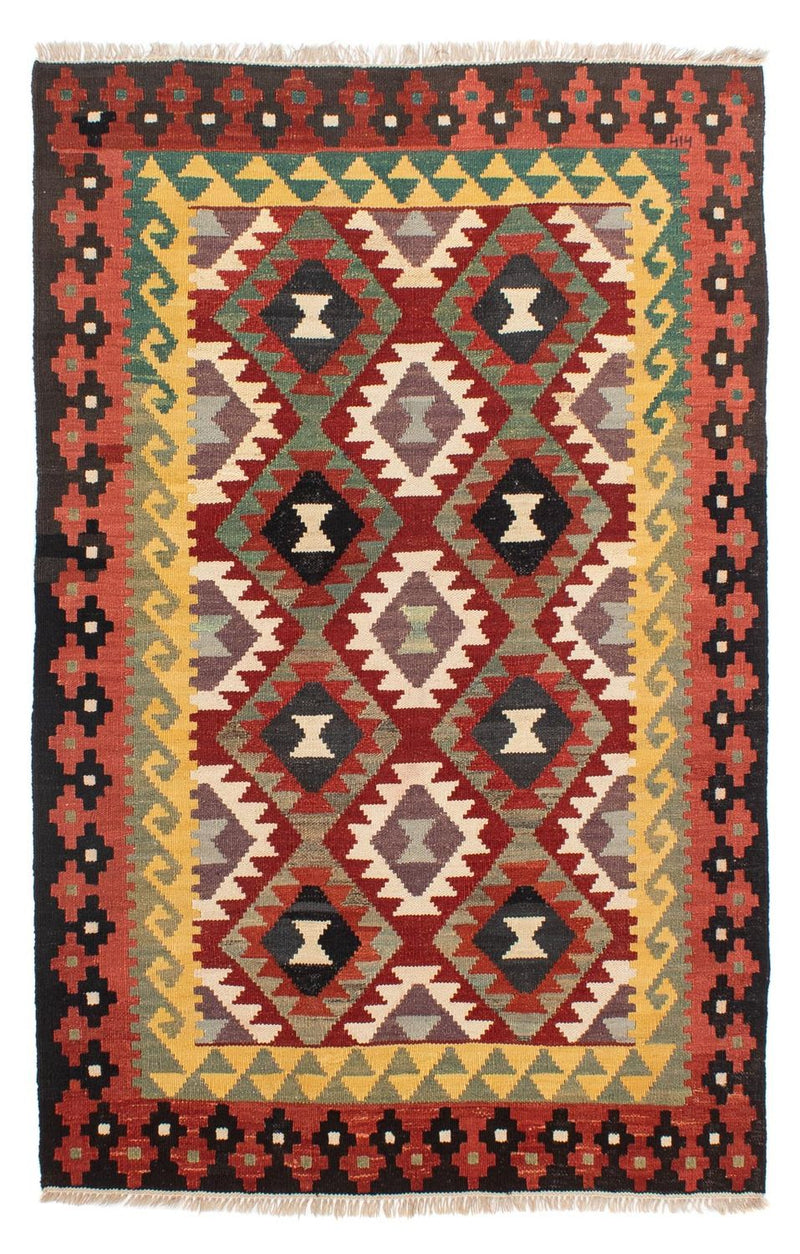 Tapis Kelim - Splash - 194 x 126 cm - multicolore