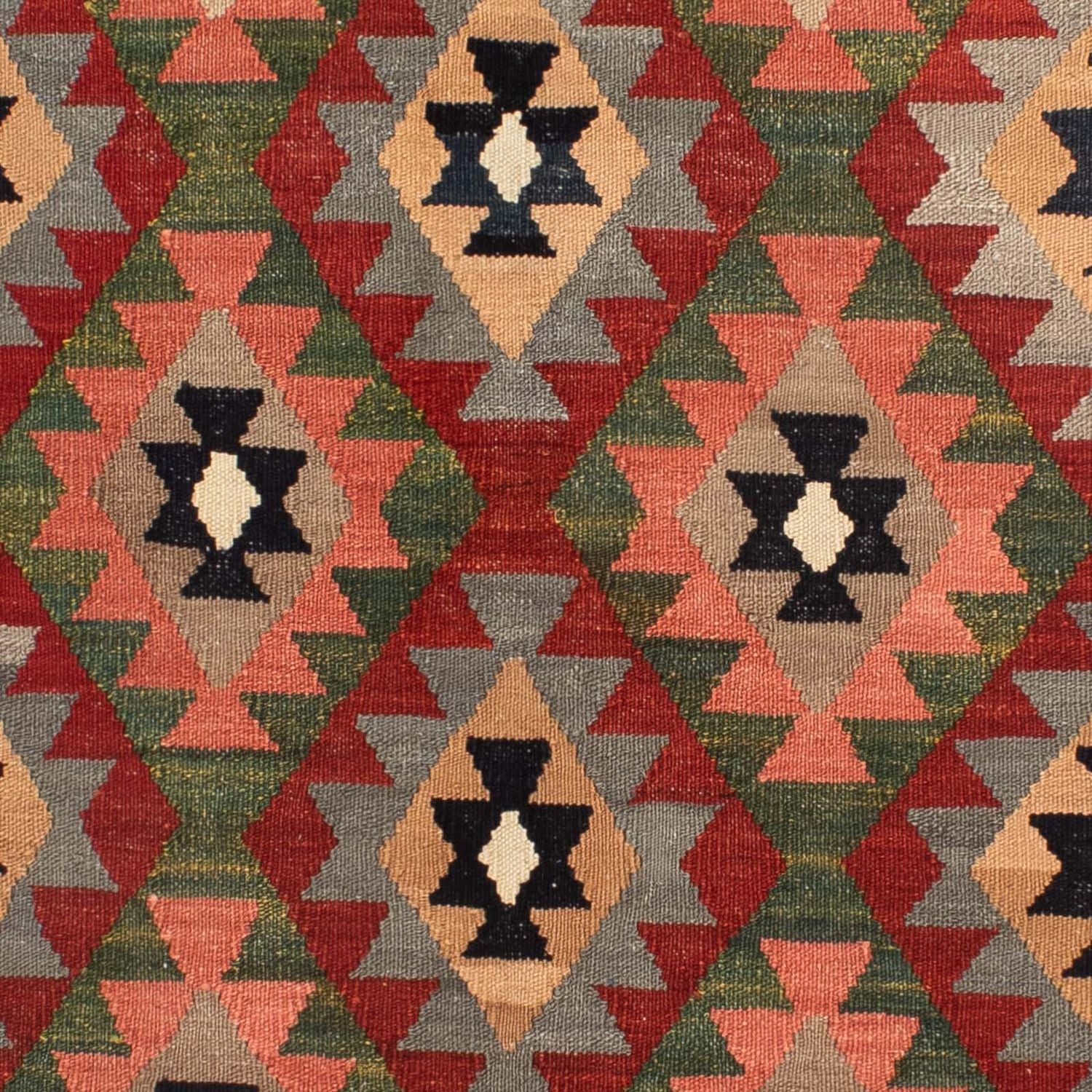 Tapis Kelim - Splash - 201 x 162 cm - multicolore