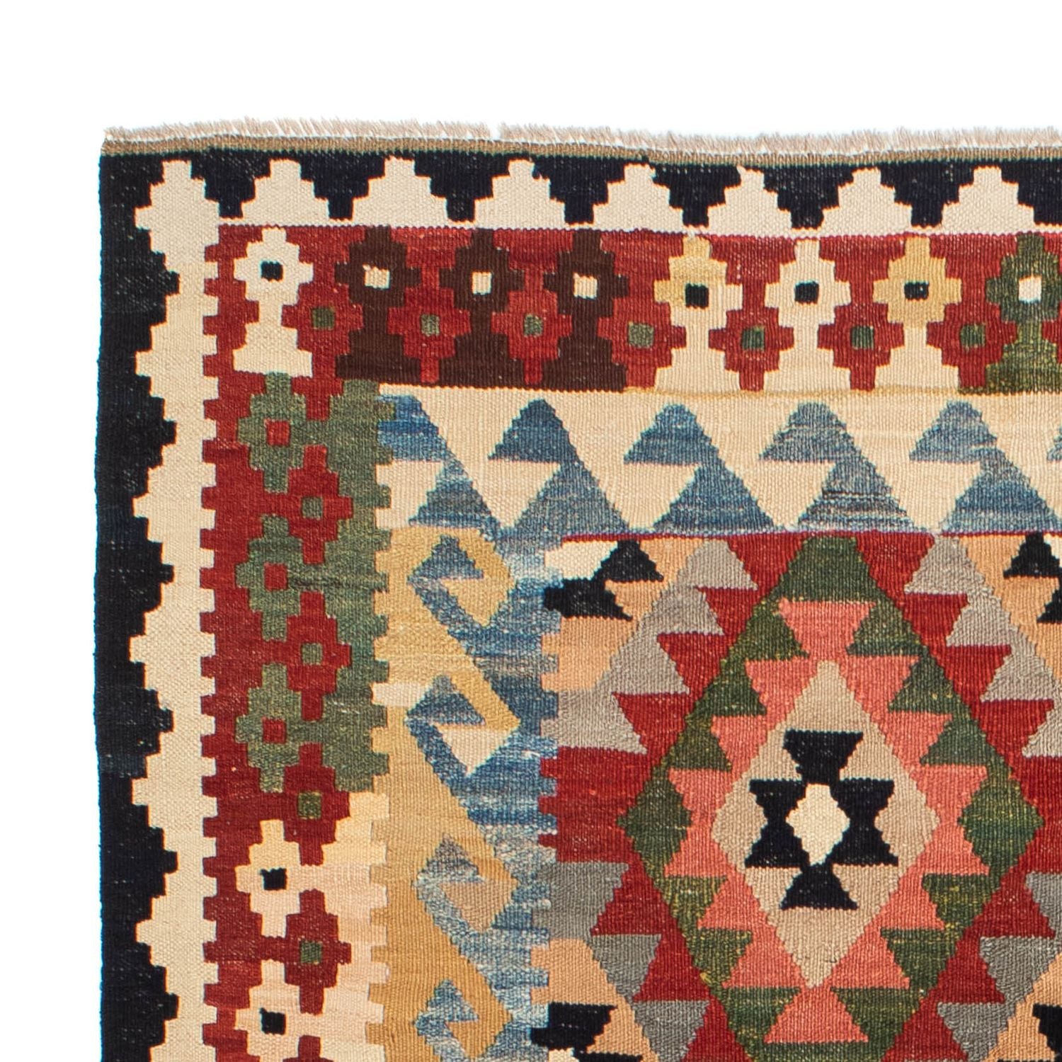 Tapis Kelim - Splash - 201 x 162 cm - multicolore