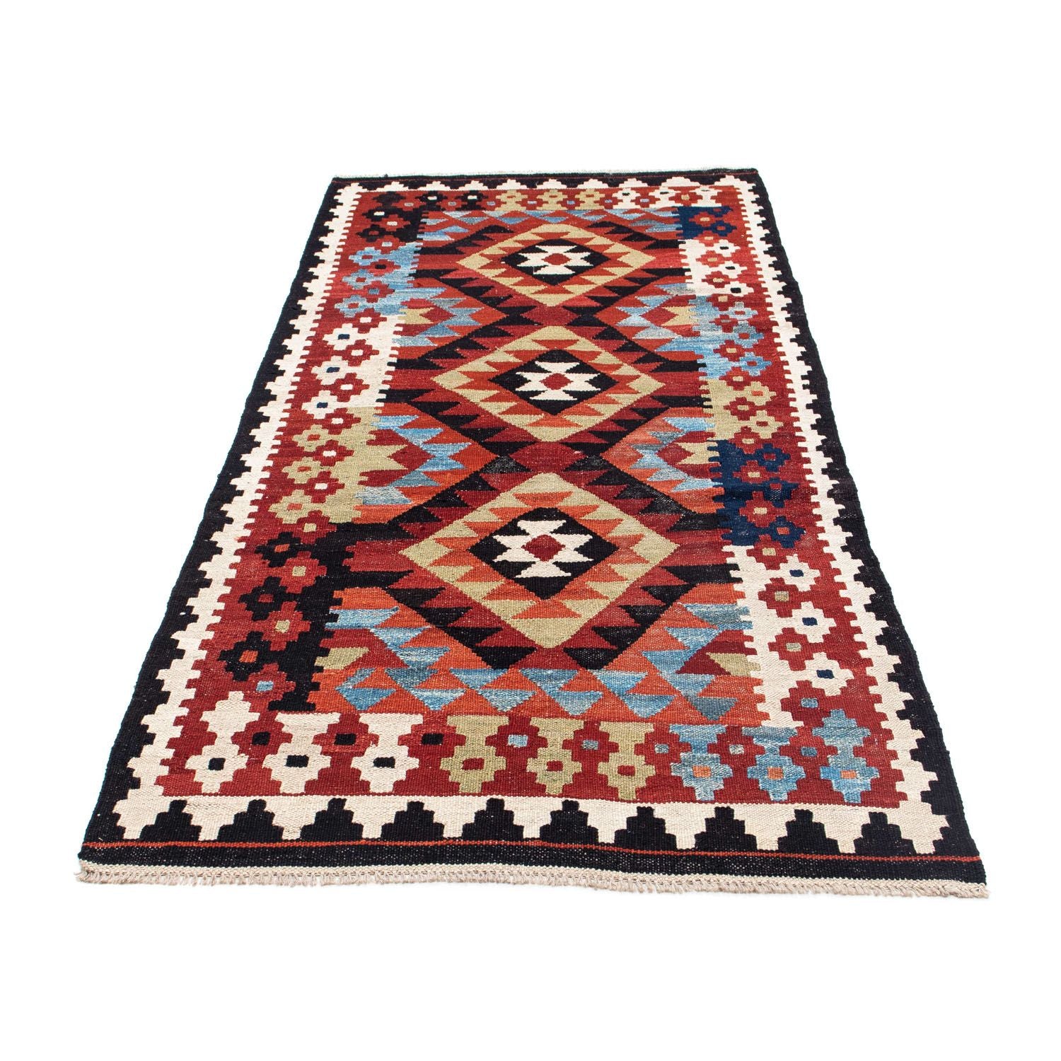 Tapis de couloir Tapis Kelim - Oriental - 222 x 100 cm - multicolore