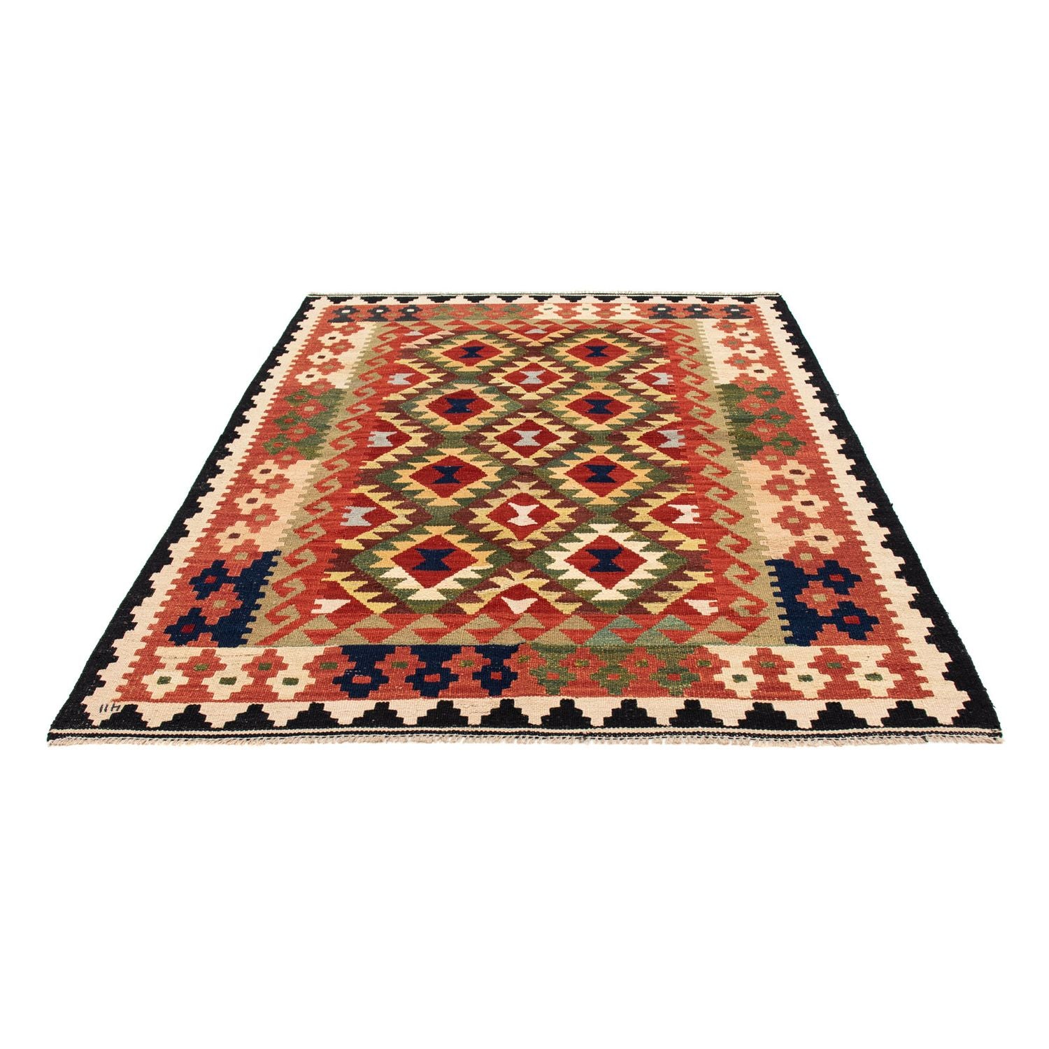Tapis Kelim - Splash - 176 x 155 cm - multicolore