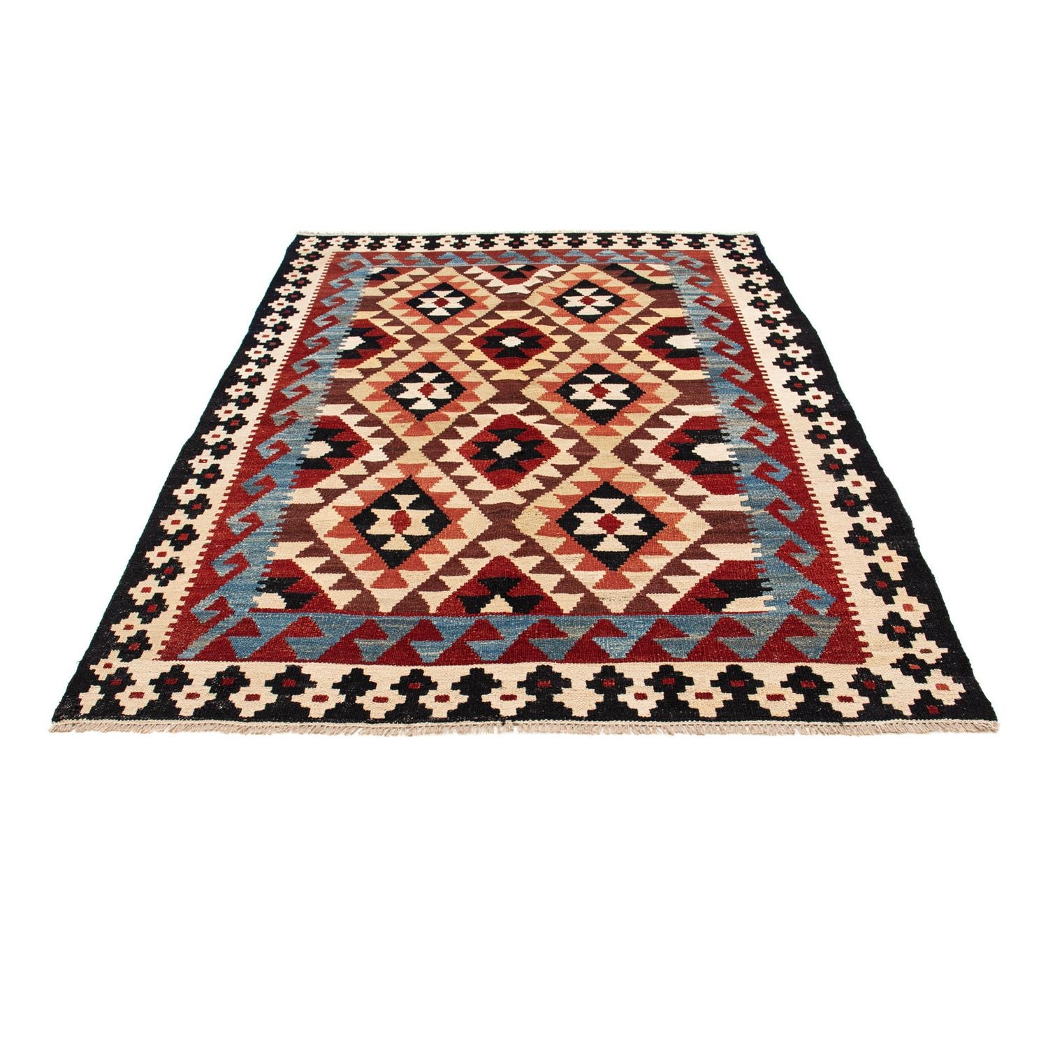 Tapis Kelim - Splash - 215 x 153 cm - multicolore