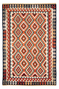 Tapis Kelim - Splash - 301 x 207 cm - multicolore