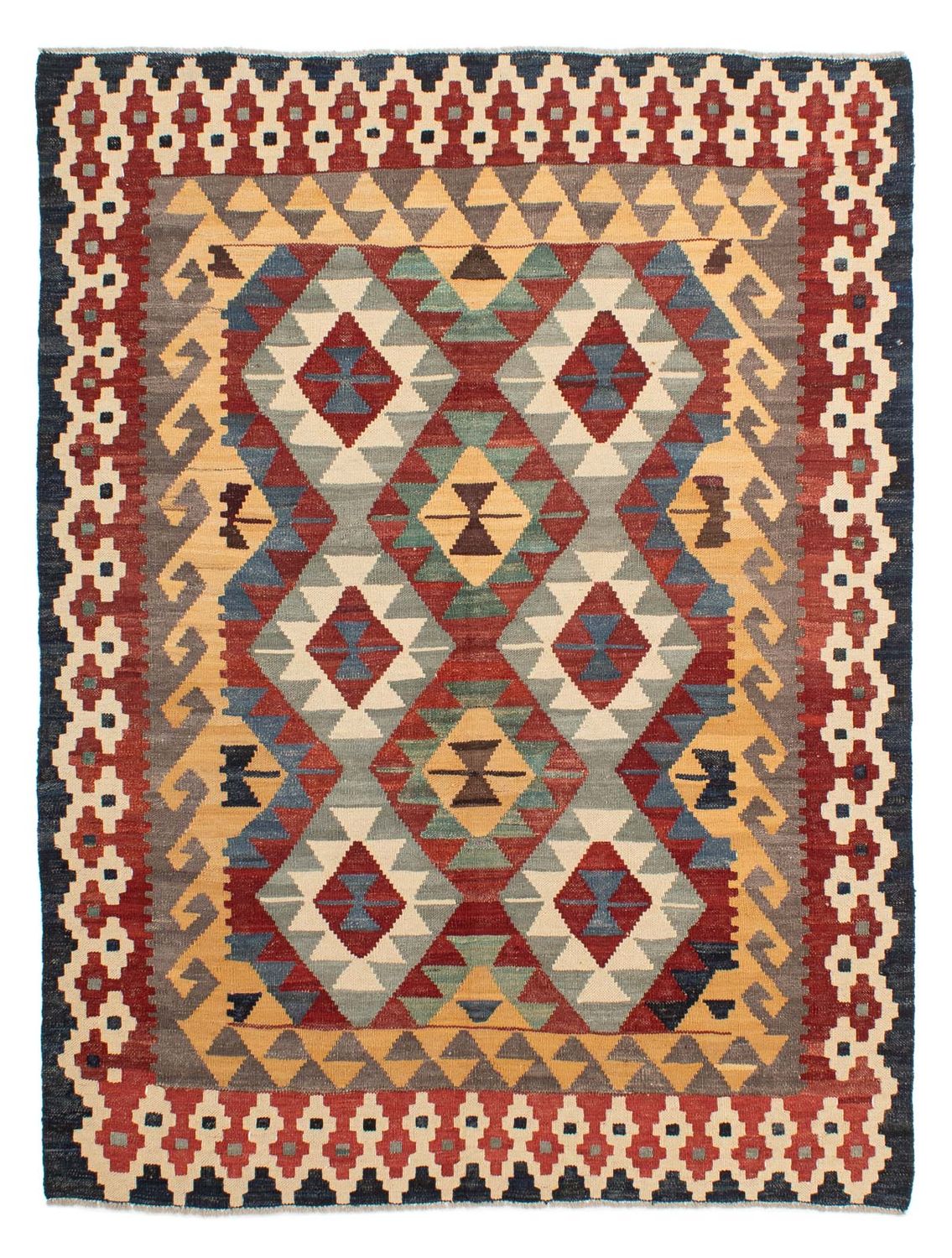 Tapis Kelim - Splash - 203 x 153 cm - multicolore