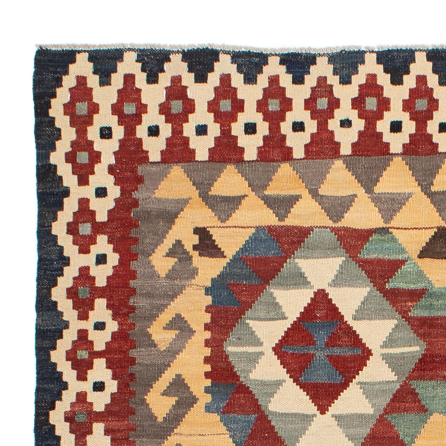 Tapis Kelim - Splash - 203 x 153 cm - multicolore