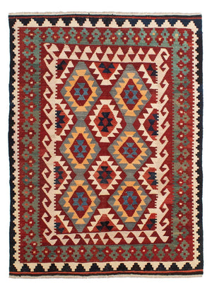 Tapis Kelim - Splash - 203 x 147 cm - multicolore