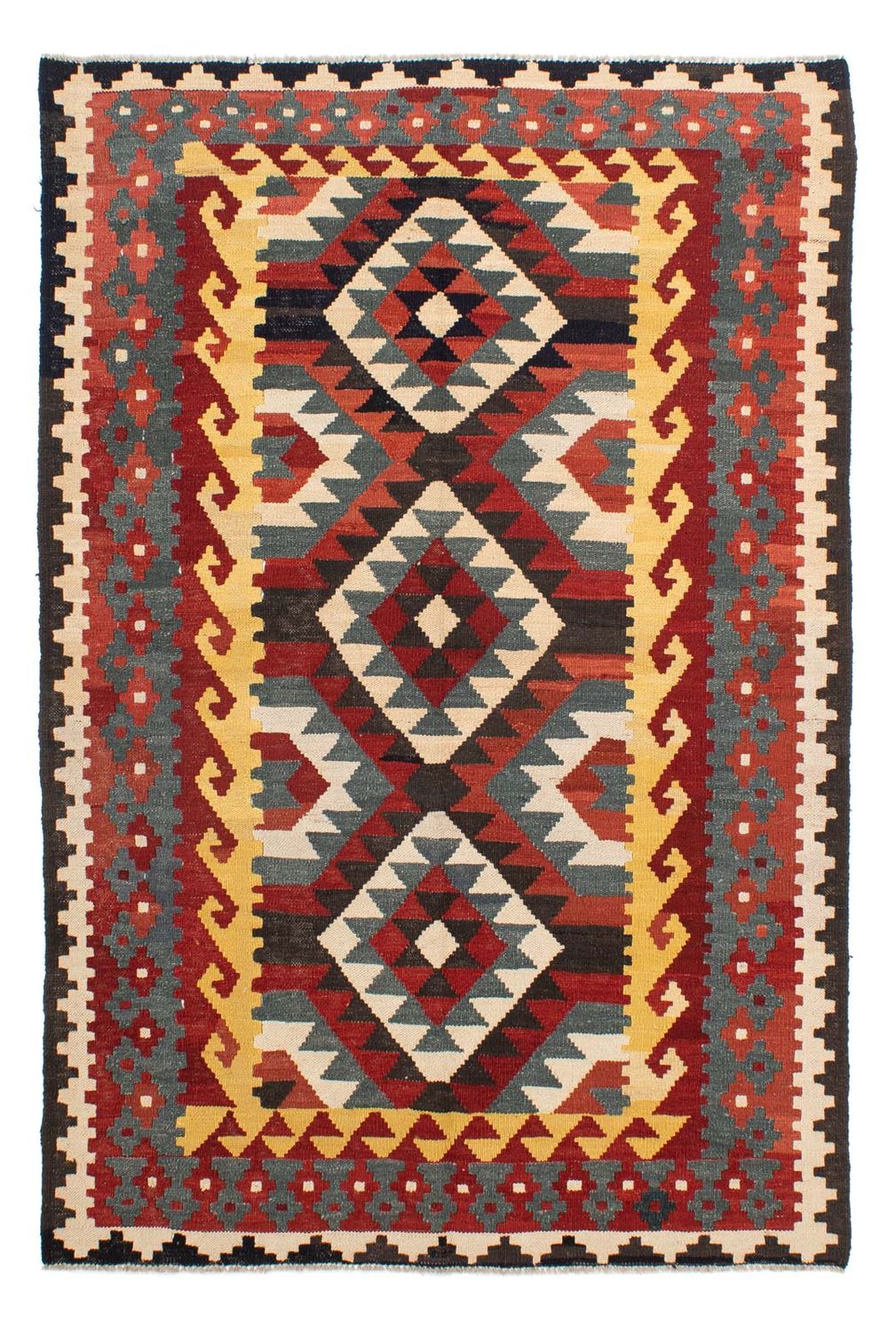 Tapis Kelim - Splash - 260 x 137 cm - multicolore