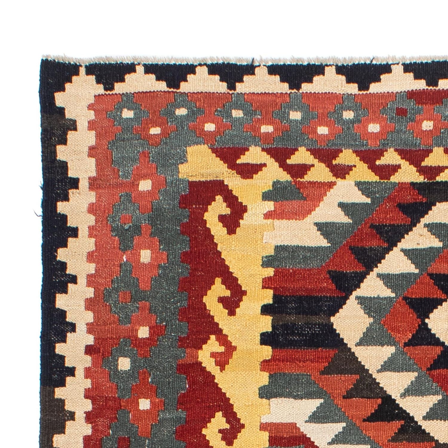 Tapis Kelim - Splash - 260 x 137 cm - multicolore