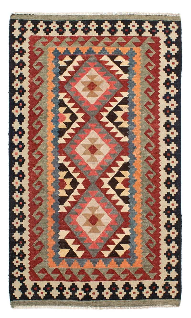 Tapis Kelim - Splash - 206 x 123 cm - multicolore