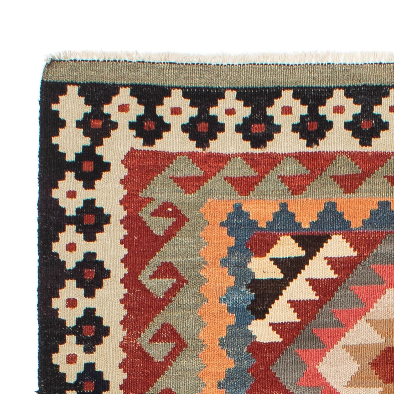 Tapis Kelim - Splash - 206 x 123 cm - multicolore