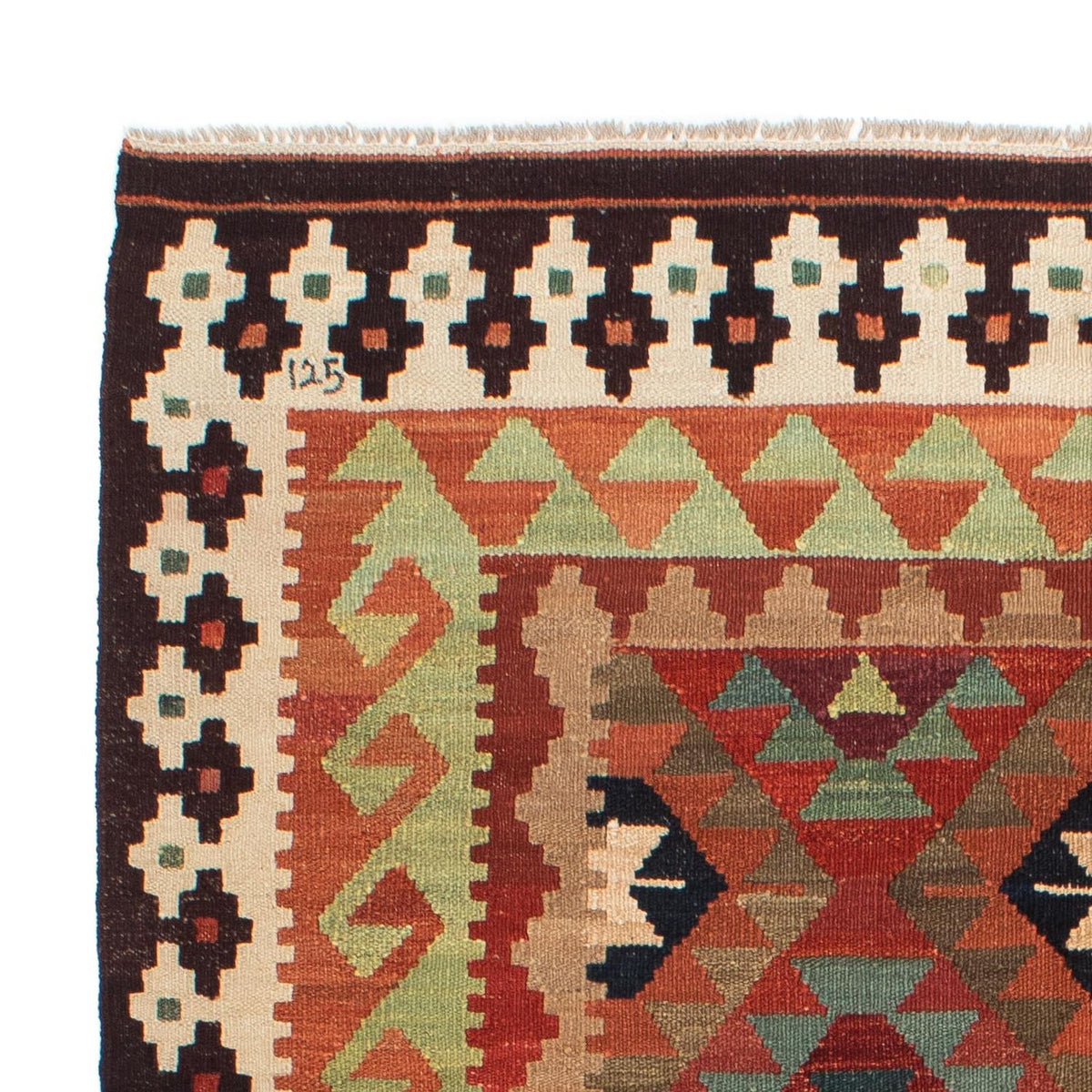 Tapis Kelim - Splash - 211 x 154 cm - multicolore