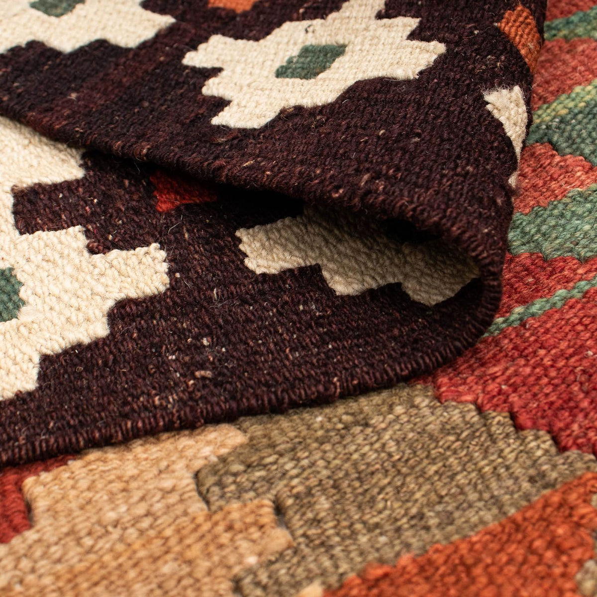 Tapis Kelim - Splash - 211 x 154 cm - multicolore