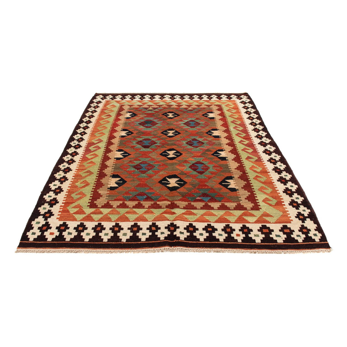 Tapis Kelim - Splash - 211 x 154 cm - multicolore