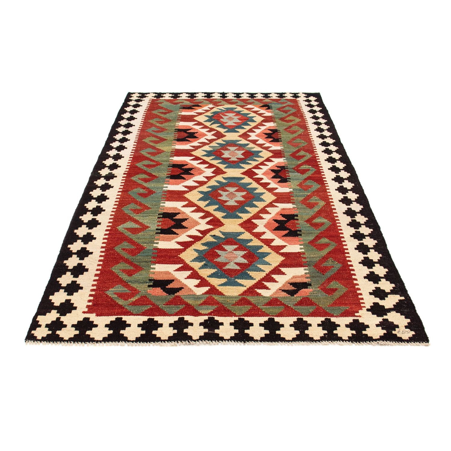 Tapis de couloir Tapis Kelim - Splash - 224 x 129 cm - multicolore