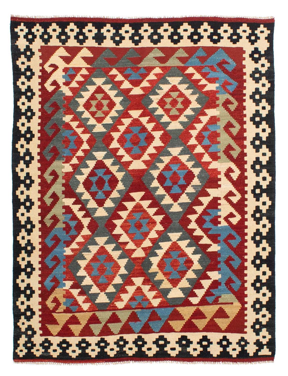 Tapis Kelim - Splash - 199 x 163 cm - multicolore