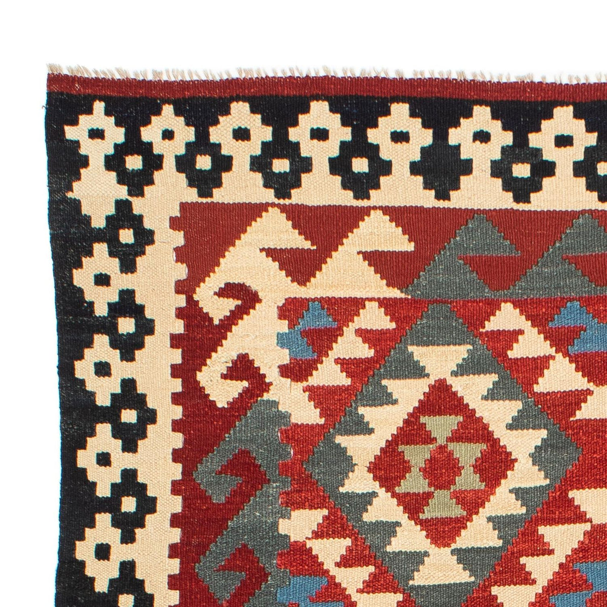 Tapis Kelim - Splash - 199 x 163 cm - multicolore