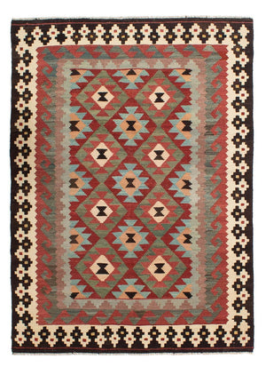 Tapis Kelim - Splash - 207 x 150 cm - multicolore