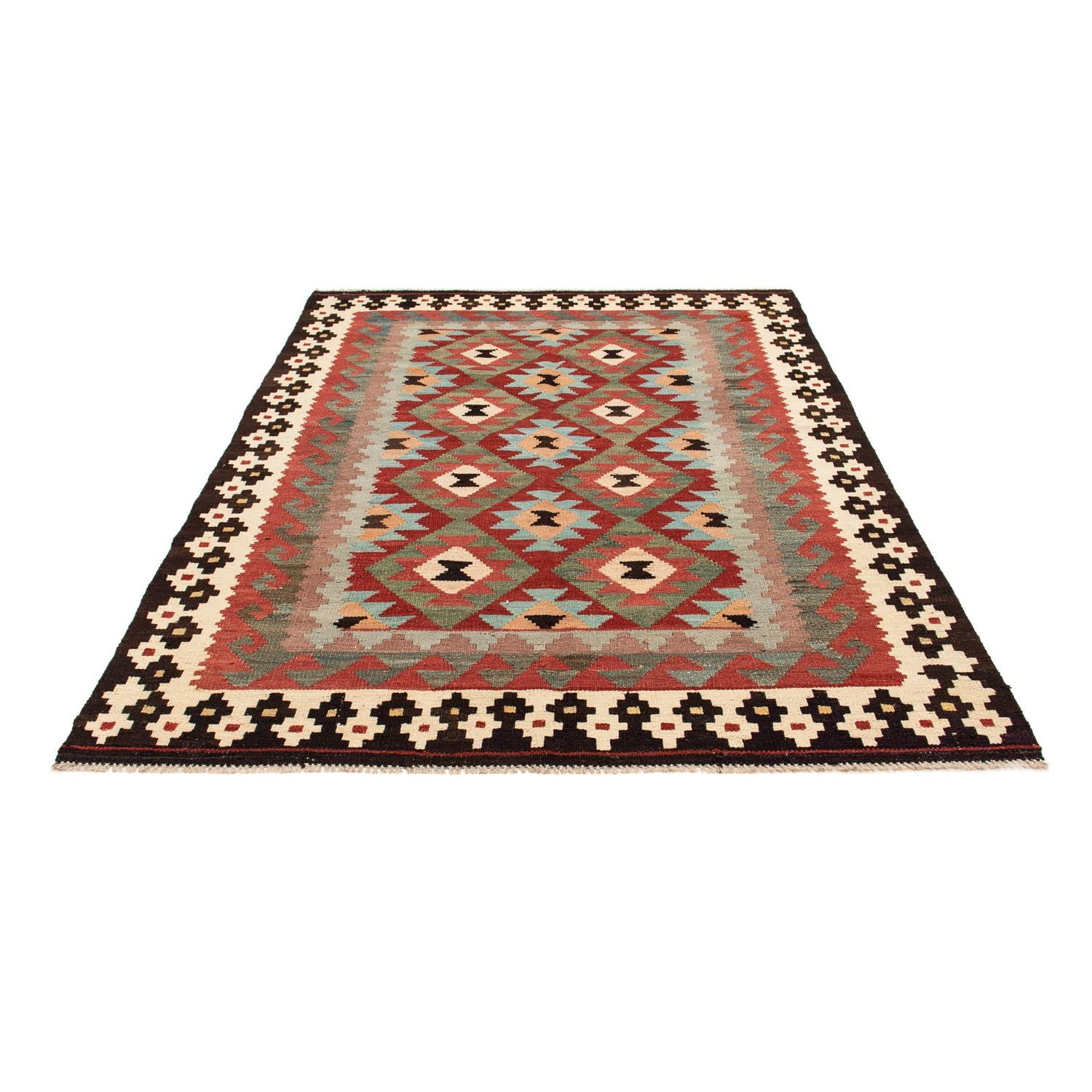 Tapis Kelim - Splash - 207 x 150 cm - multicolore