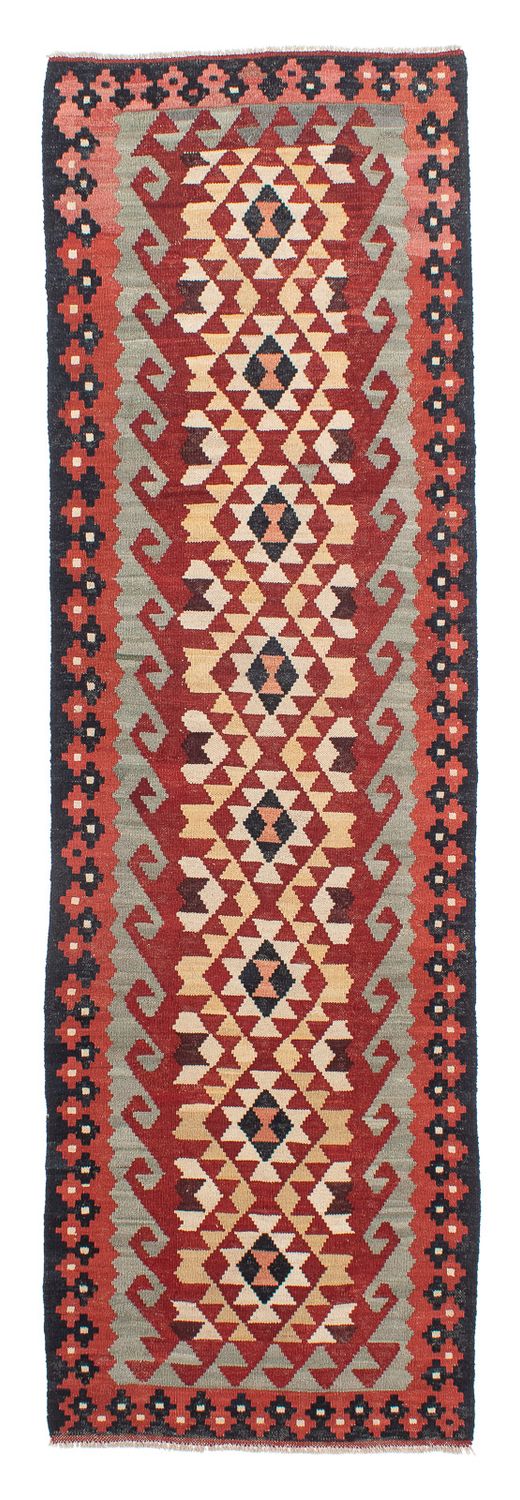Tapis de couloir Tapis Kelim - Splash - 285 x 87 cm - rouge clair
