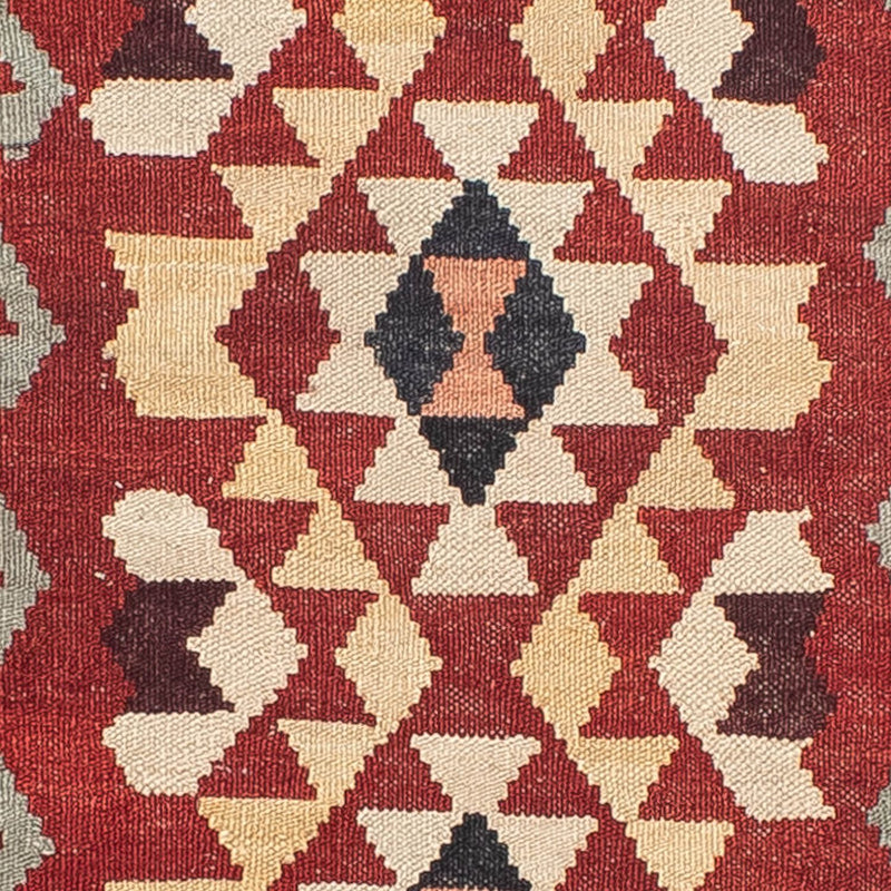 Tapis de couloir Tapis Kelim - Splash - 285 x 87 cm - rouge clair