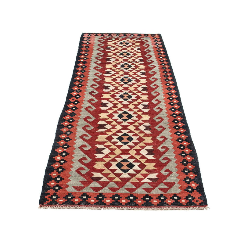 Tapis de couloir Tapis Kelim - Splash - 285 x 87 cm - rouge clair