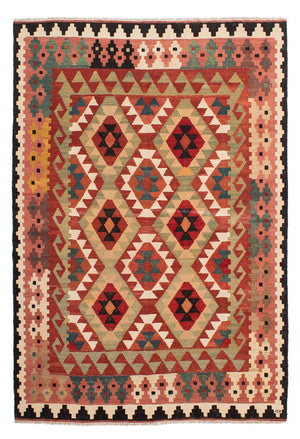 Tapis Kelim - Splash - 201 x 150 cm - multicolore