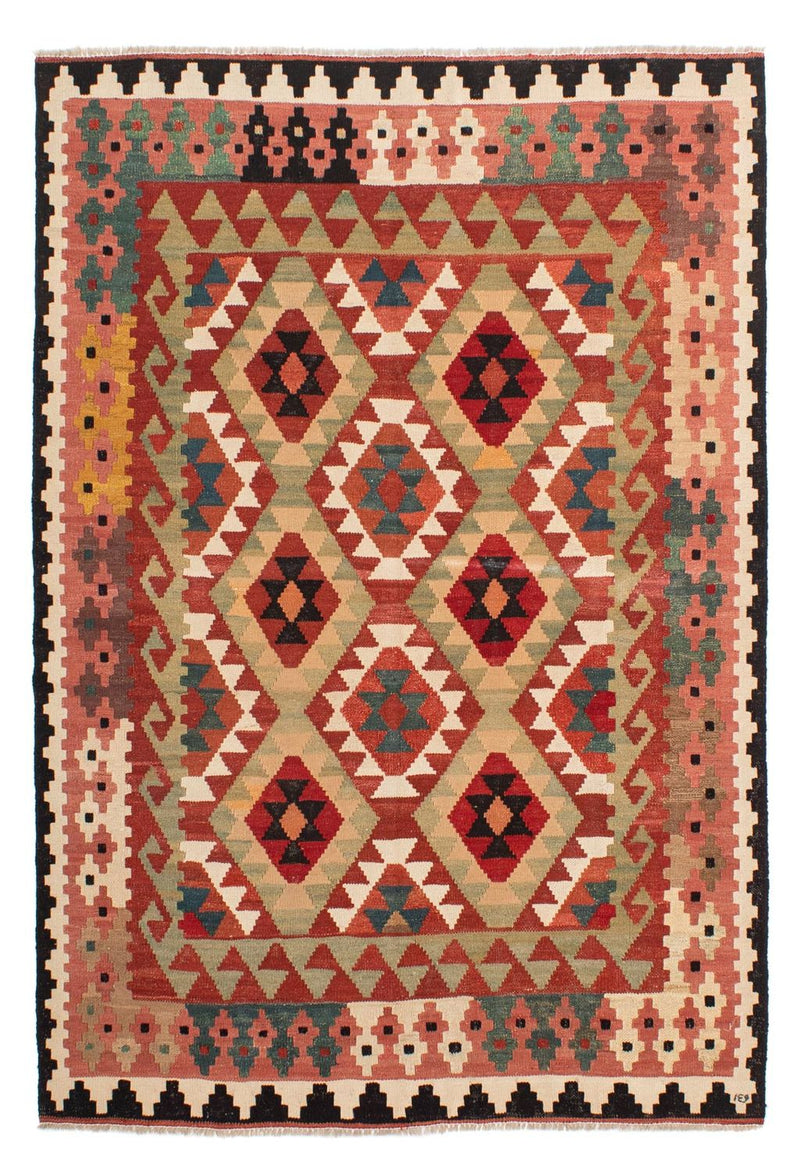 Tapis Kelim - Splash - 201 x 150 cm - multicolore