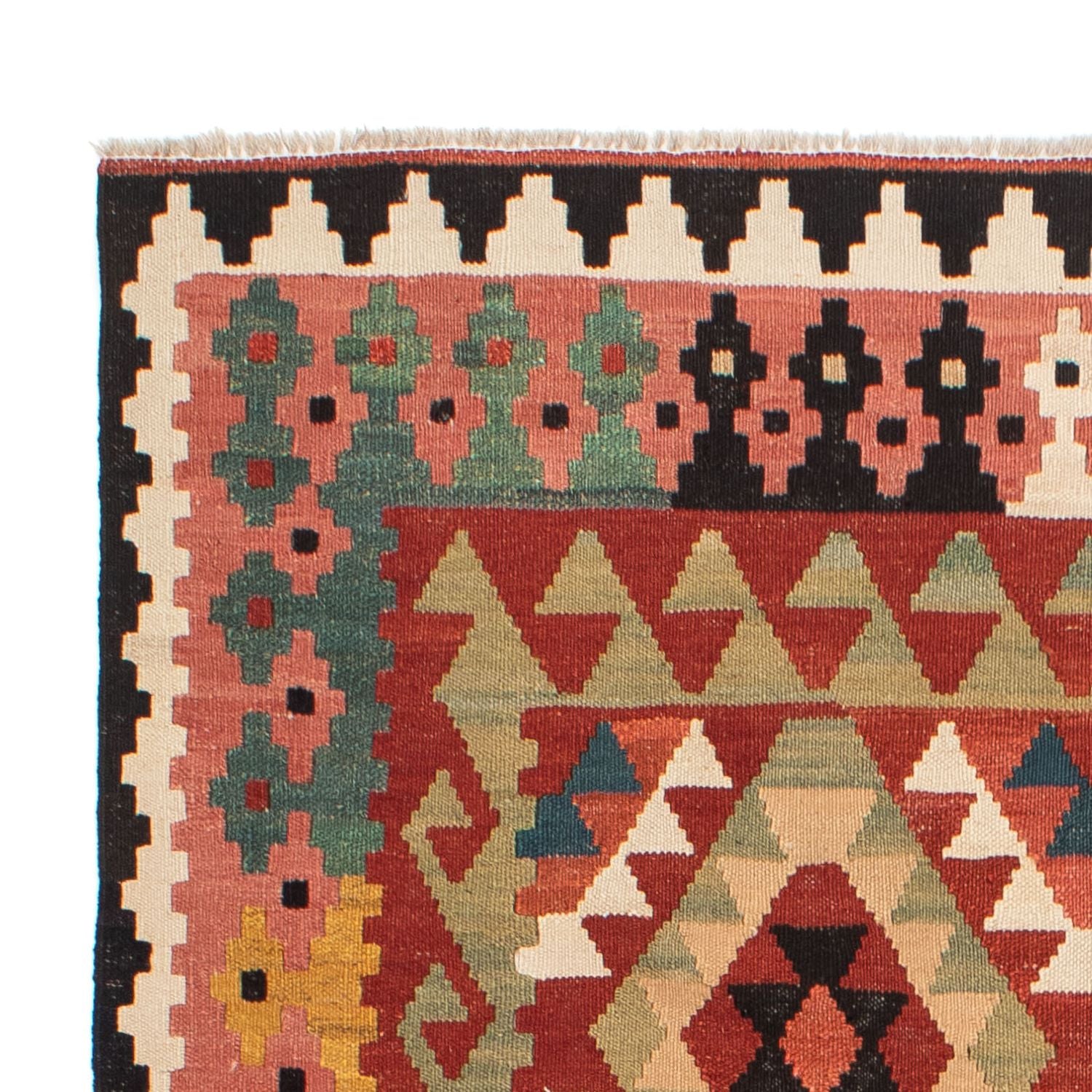 Tapis Kelim - Splash - 201 x 150 cm - multicolore