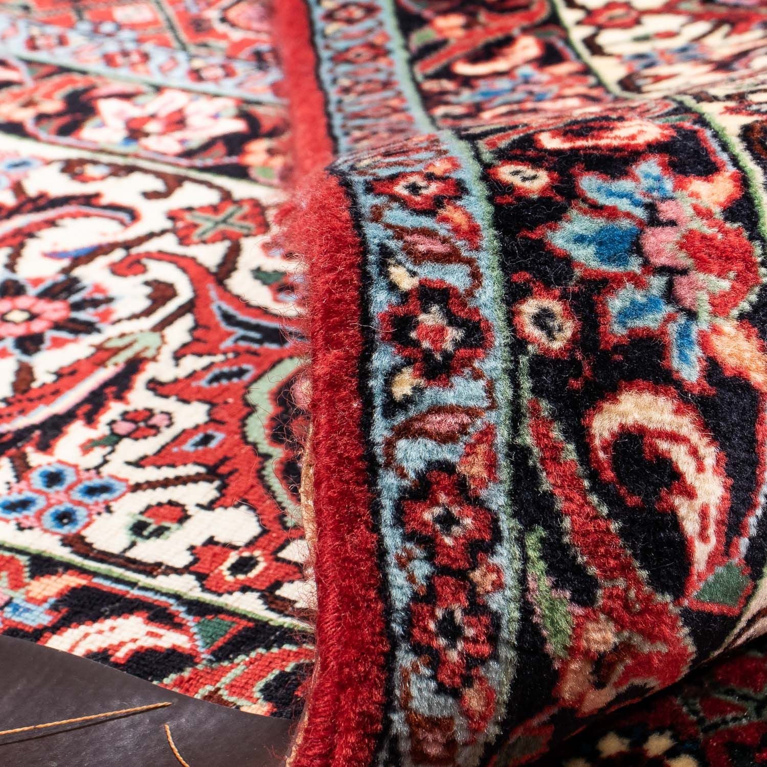 Tapis persan - Bidjar - 300 x 253 cm - rouge foncé