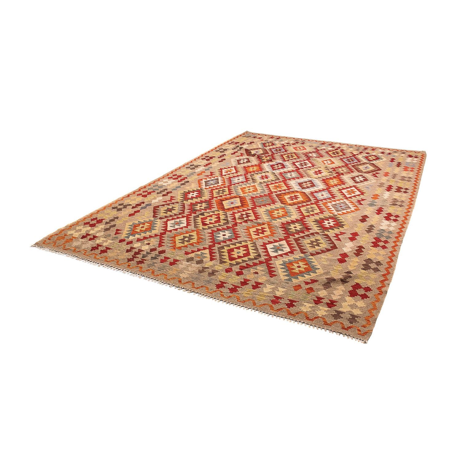 Tapis Kelim - Splash - 292 x 205 cm - multicolore