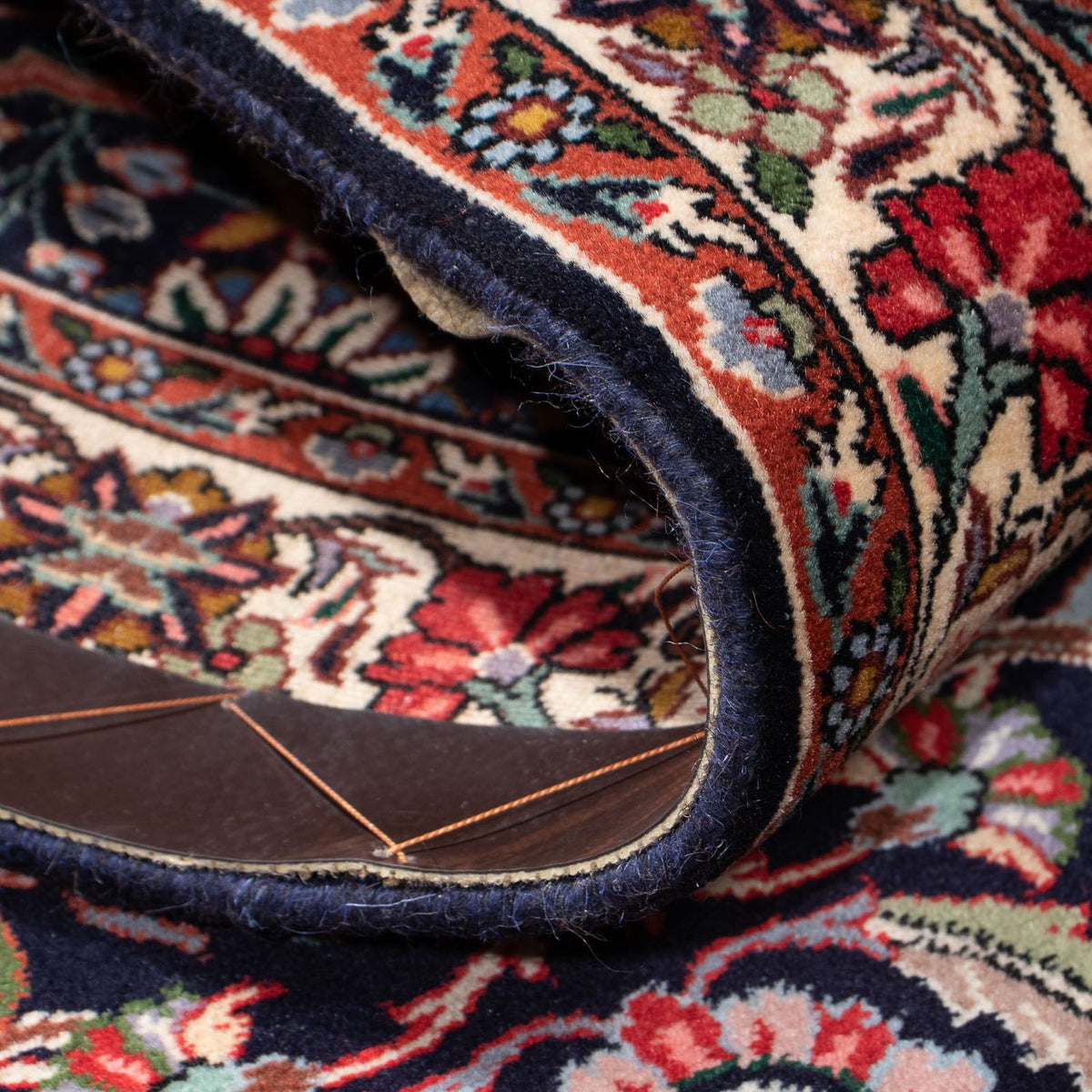 Tapis de couloir Tapis persan - Bidjar - 210 x 74 cm - bleu foncé