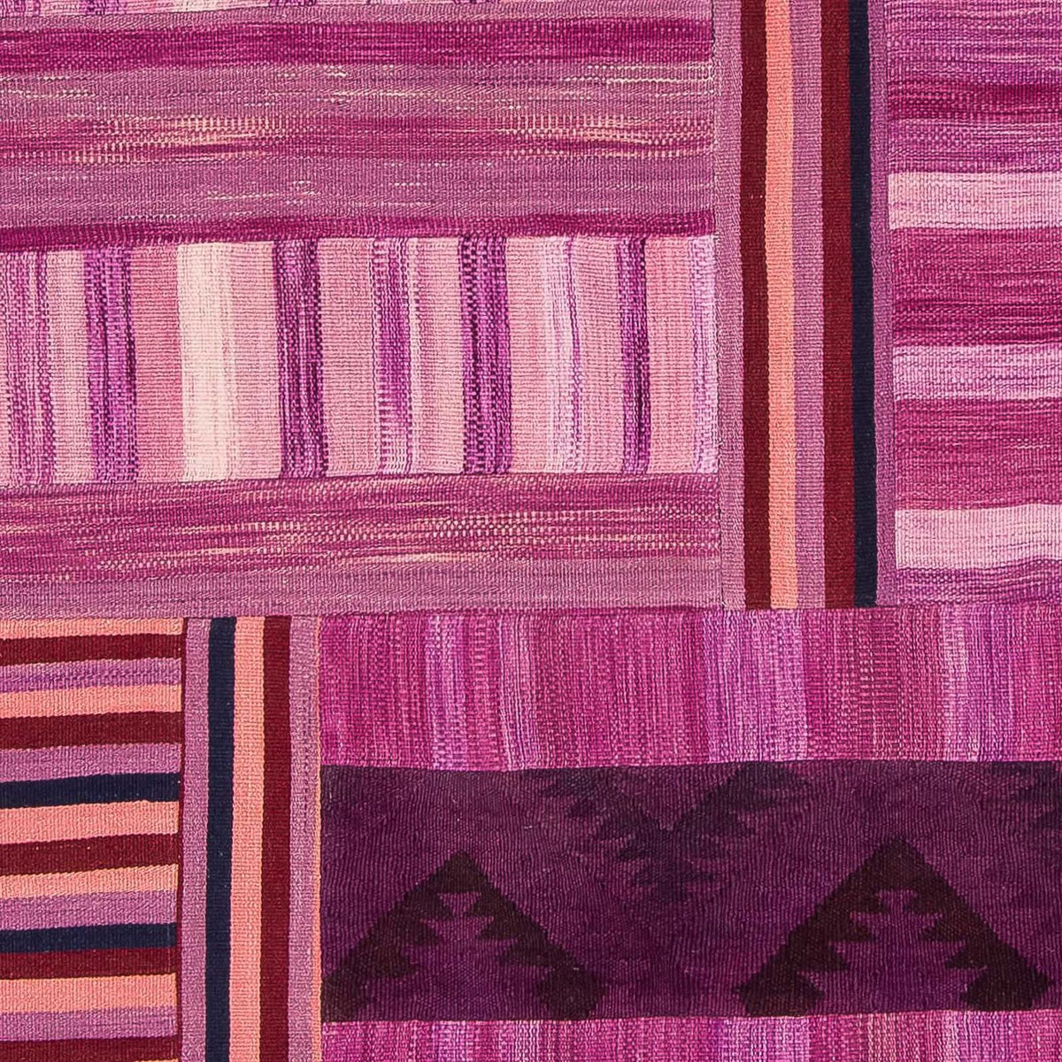 Tapis patchwork - 298 x 155 cm - violet