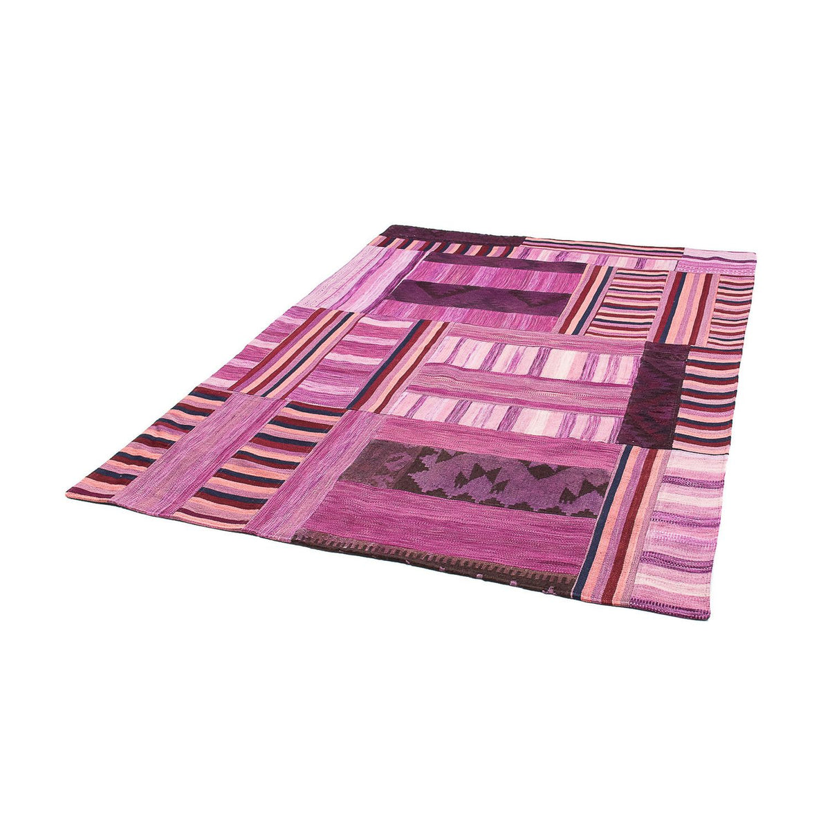Tapis patchwork - 298 x 155 cm - violet