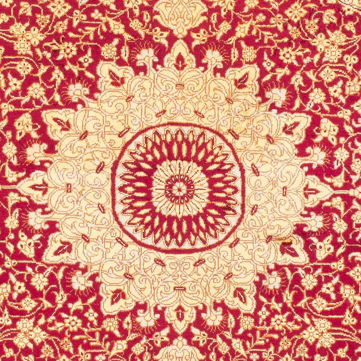 Tapis persan - Ghom - 147 x 102 cm - rouge foncé