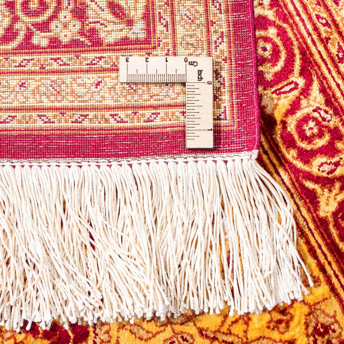 Tapis persan - Ghom - 147 x 102 cm - rouge foncé