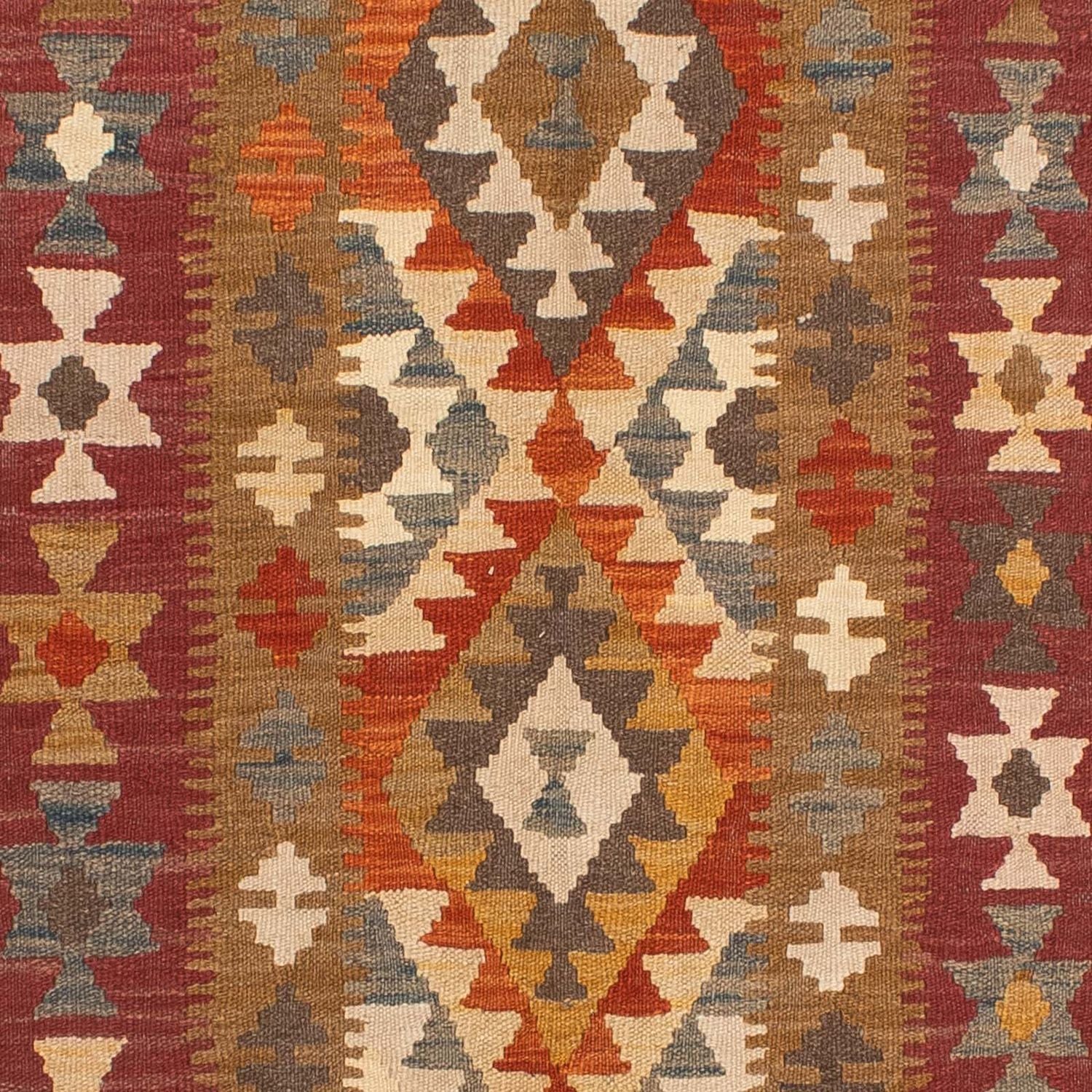 Tapis Kelim - Splash - 201 x 153 cm - multicolore