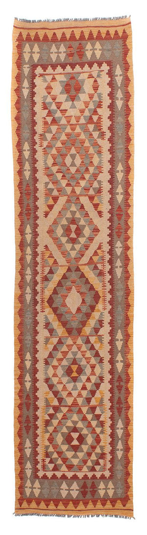 Tapis de couloir Tapis Kelim - Splash - 312 x 80 cm - multicolore