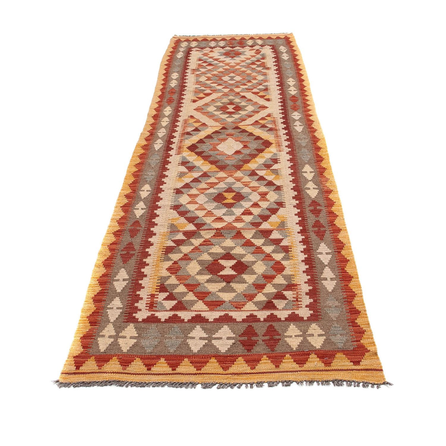 Tapis de couloir Tapis Kelim - Splash - 312 x 80 cm - multicolore