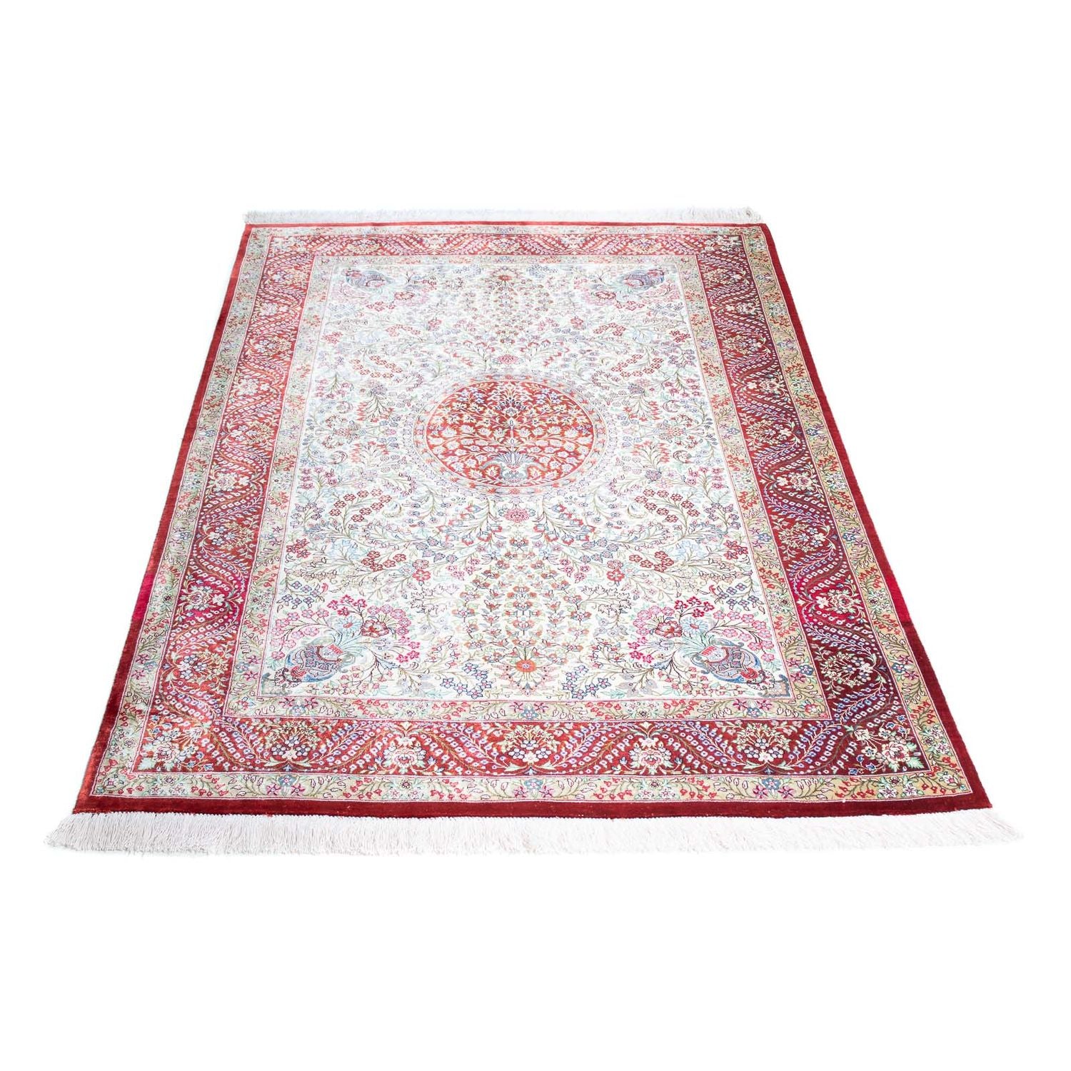 Tapis persan - Ghom - 159 x 102 cm - rouge