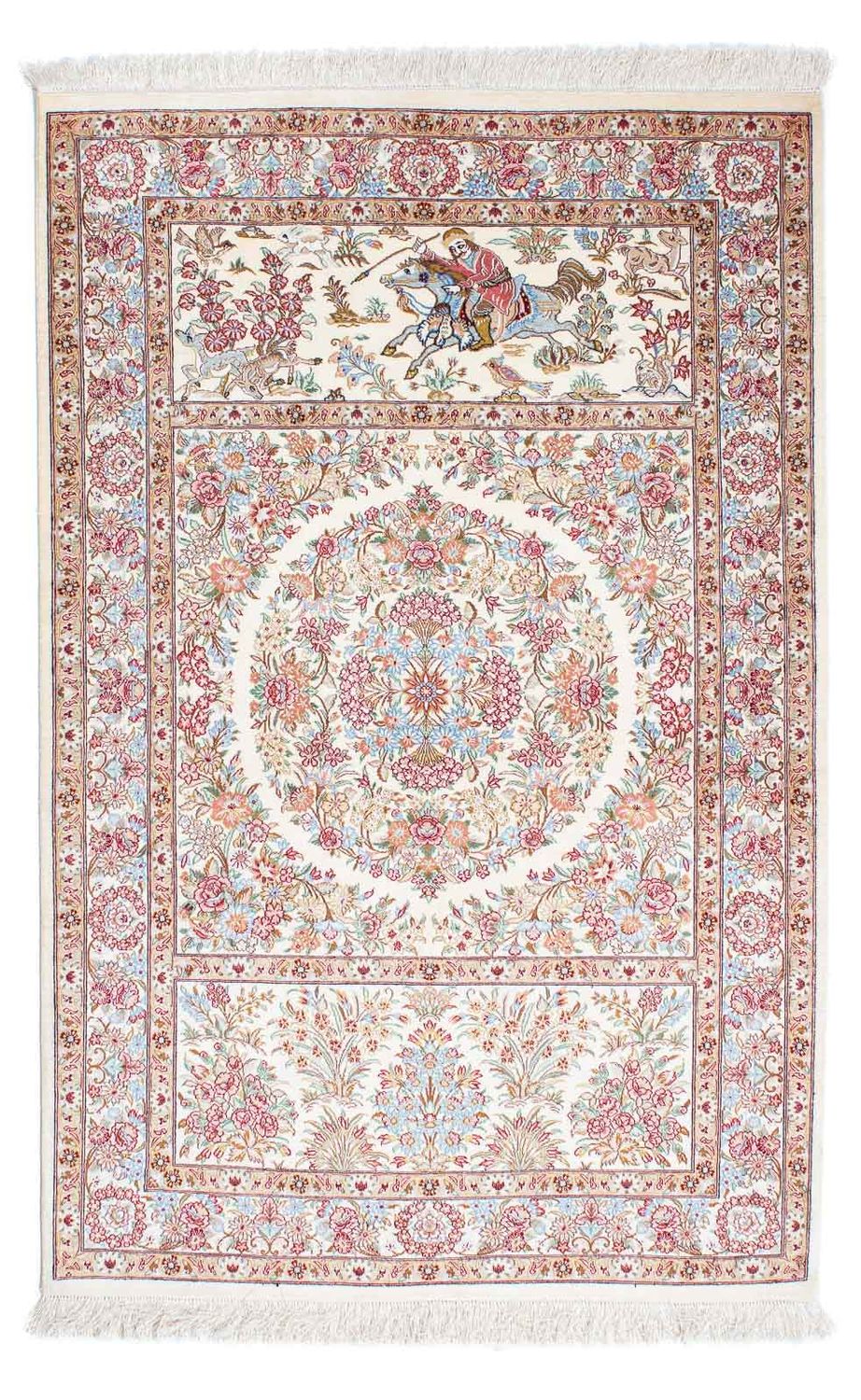 Tapis persan - Ghom - 157 x 100 cm - beige