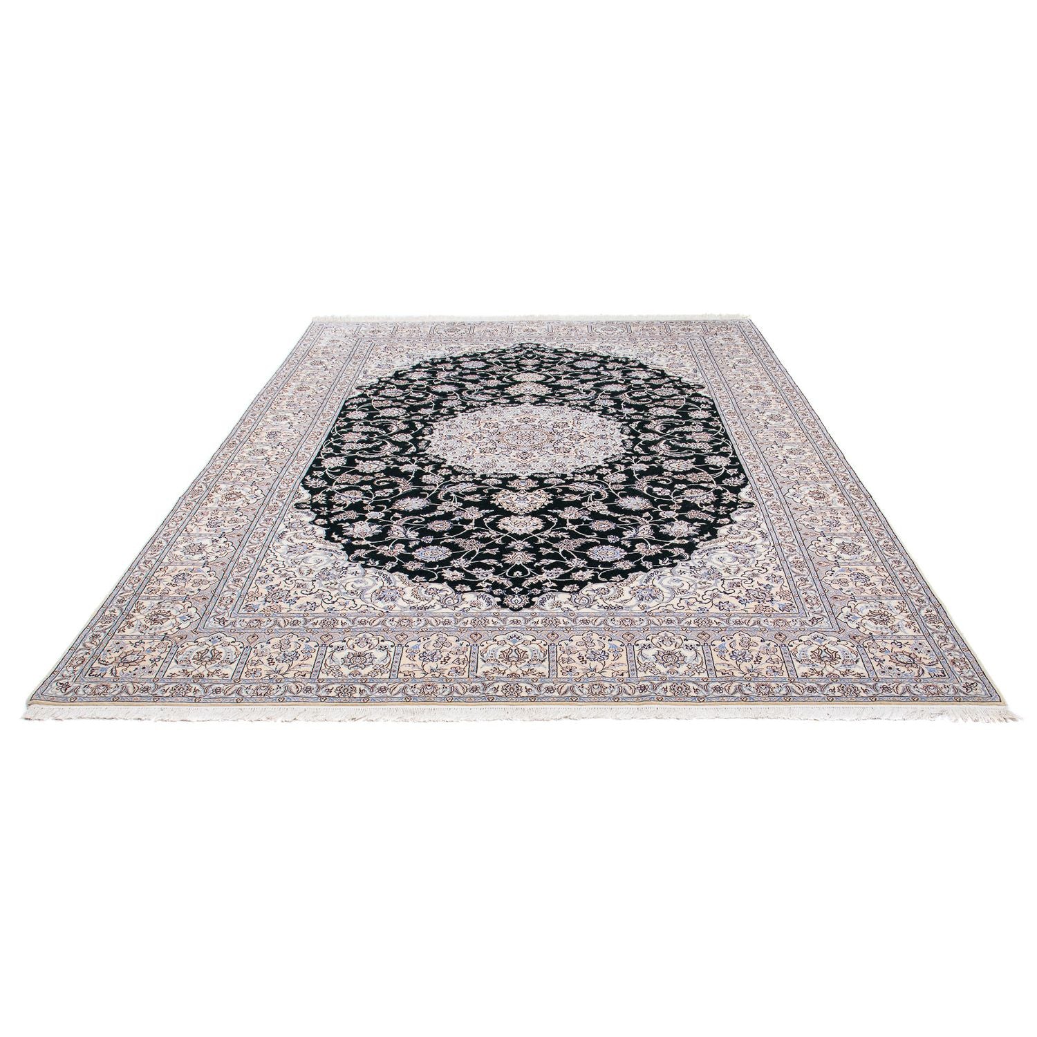 Tapis persan - Nain - Premium - 304 x 215 cm - bleu foncé