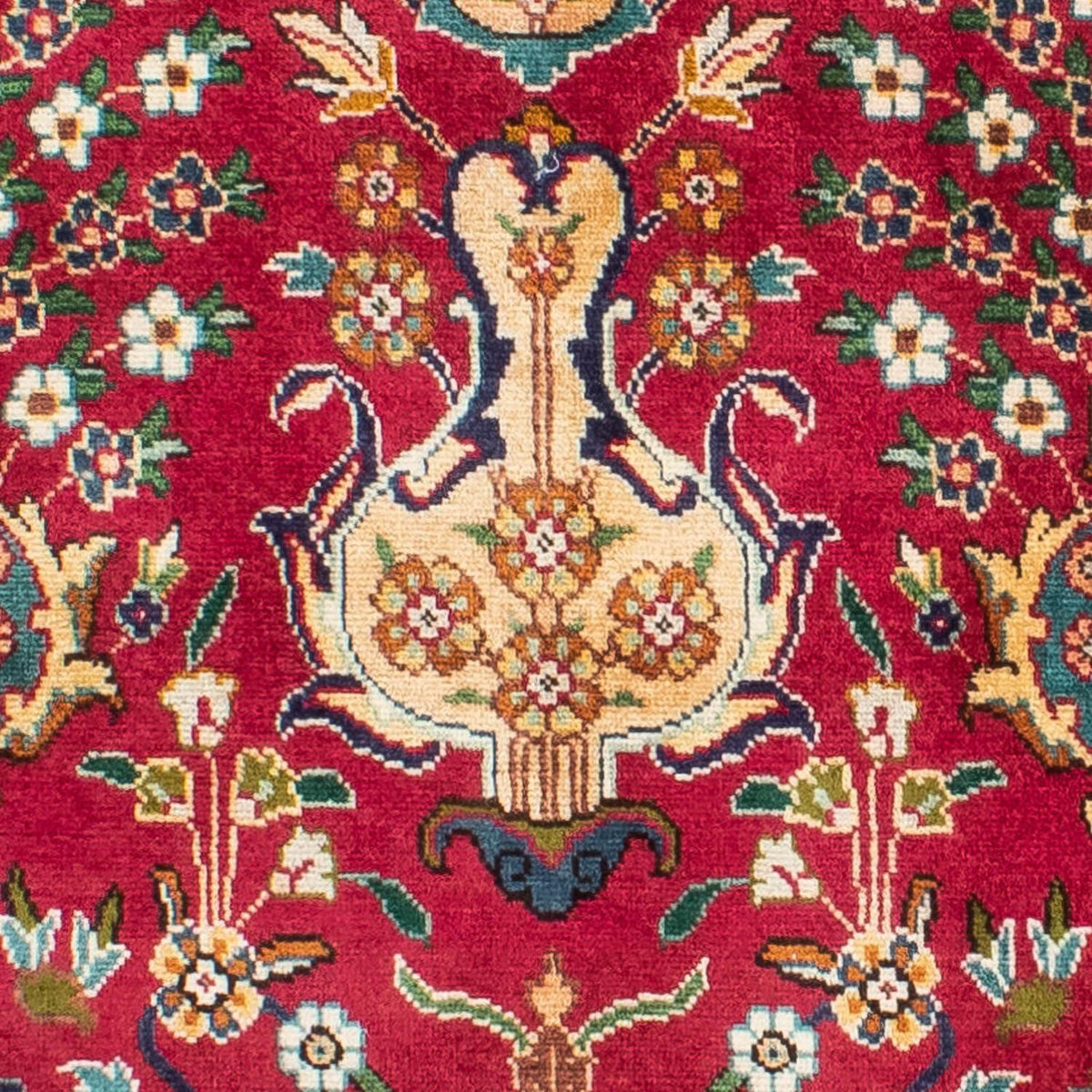 Tapis de couloir Tapis persan - Tabriz - 400 x 105 cm - rouge