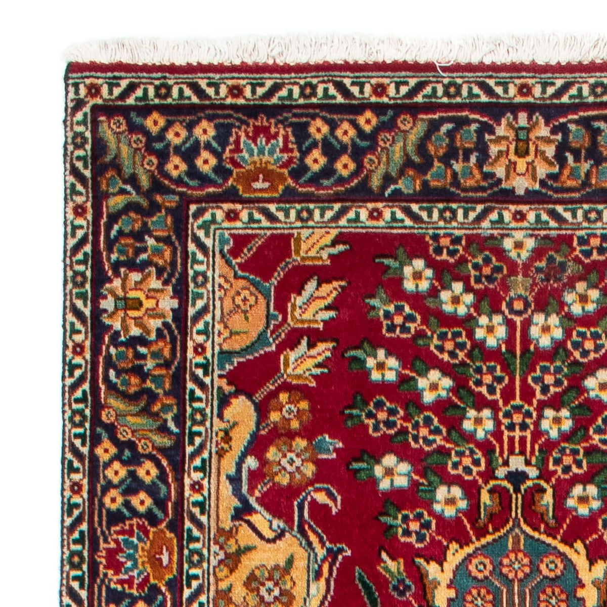 Tapis de couloir Tapis persan - Tabriz - 400 x 105 cm - rouge