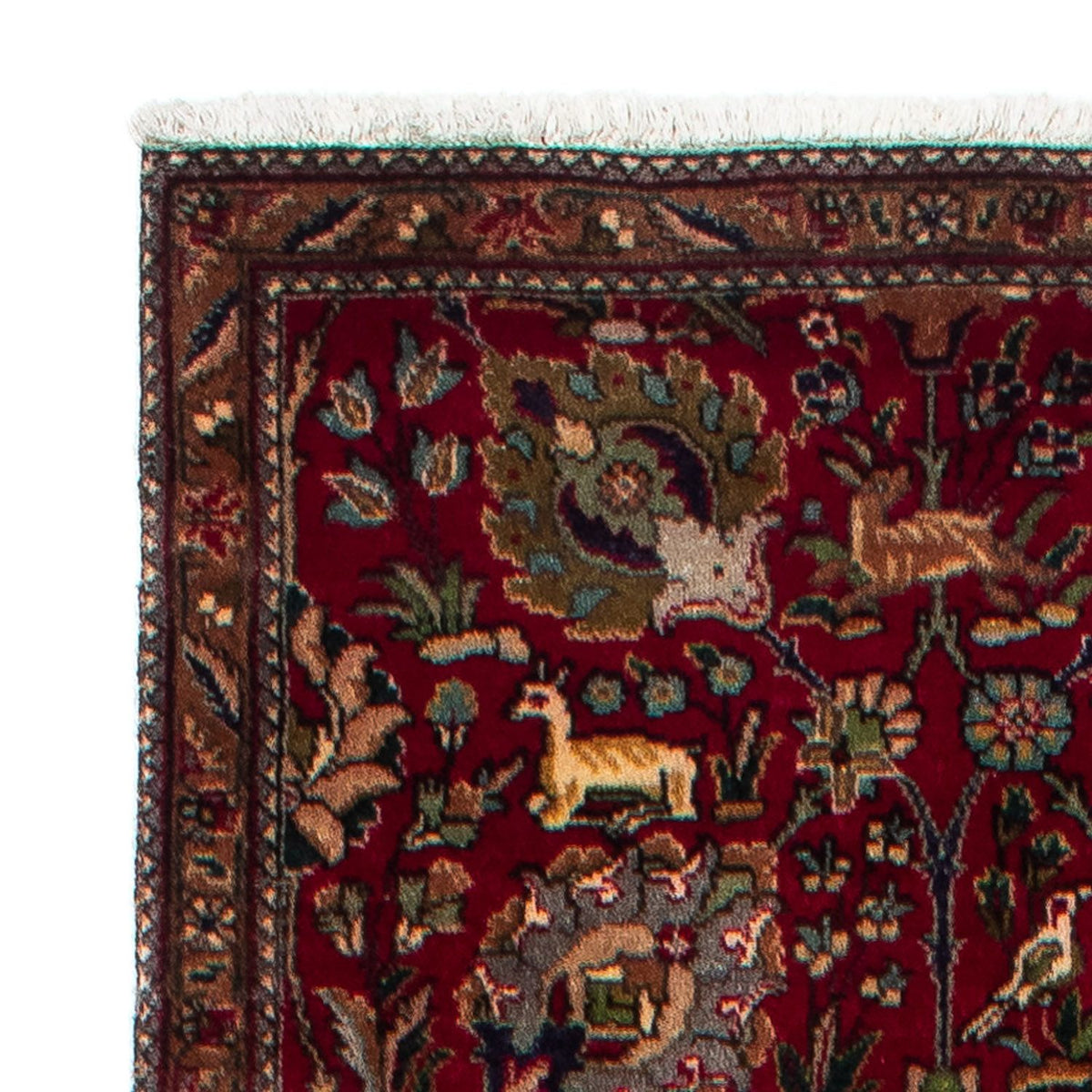 Tapis de couloir Tapis persan - Tabriz - 385 x 90 cm - rouge foncé