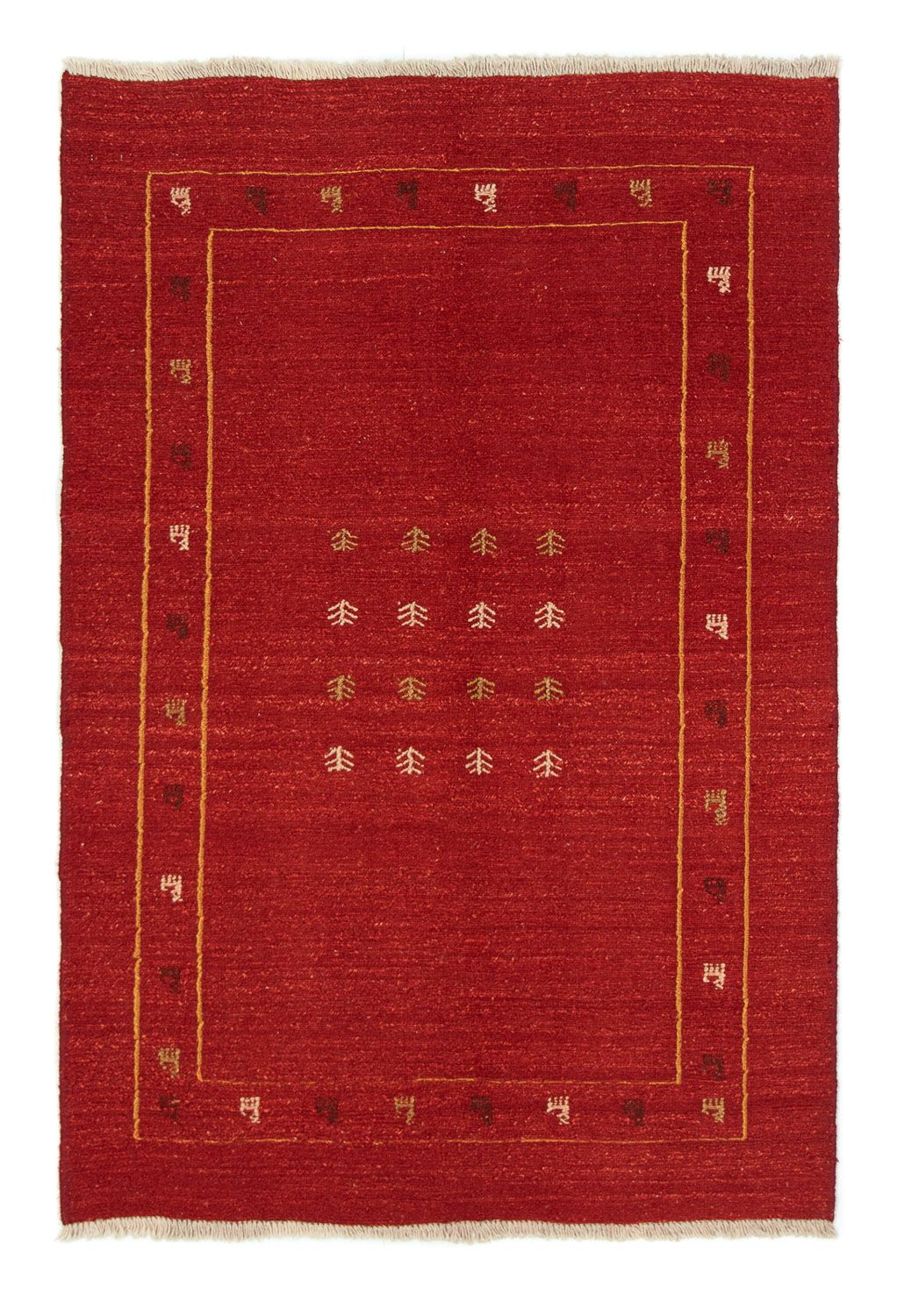 Tapis Gabbeh - Persan - 178 x 120 cm - rouge