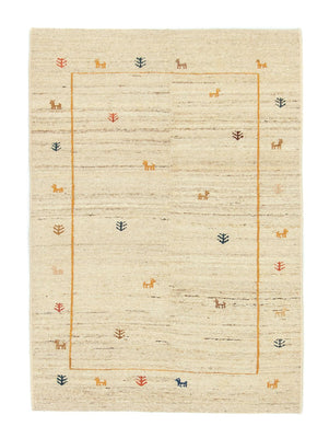 Tapis Gabbeh - Persan - 143 x 97 cm - beige