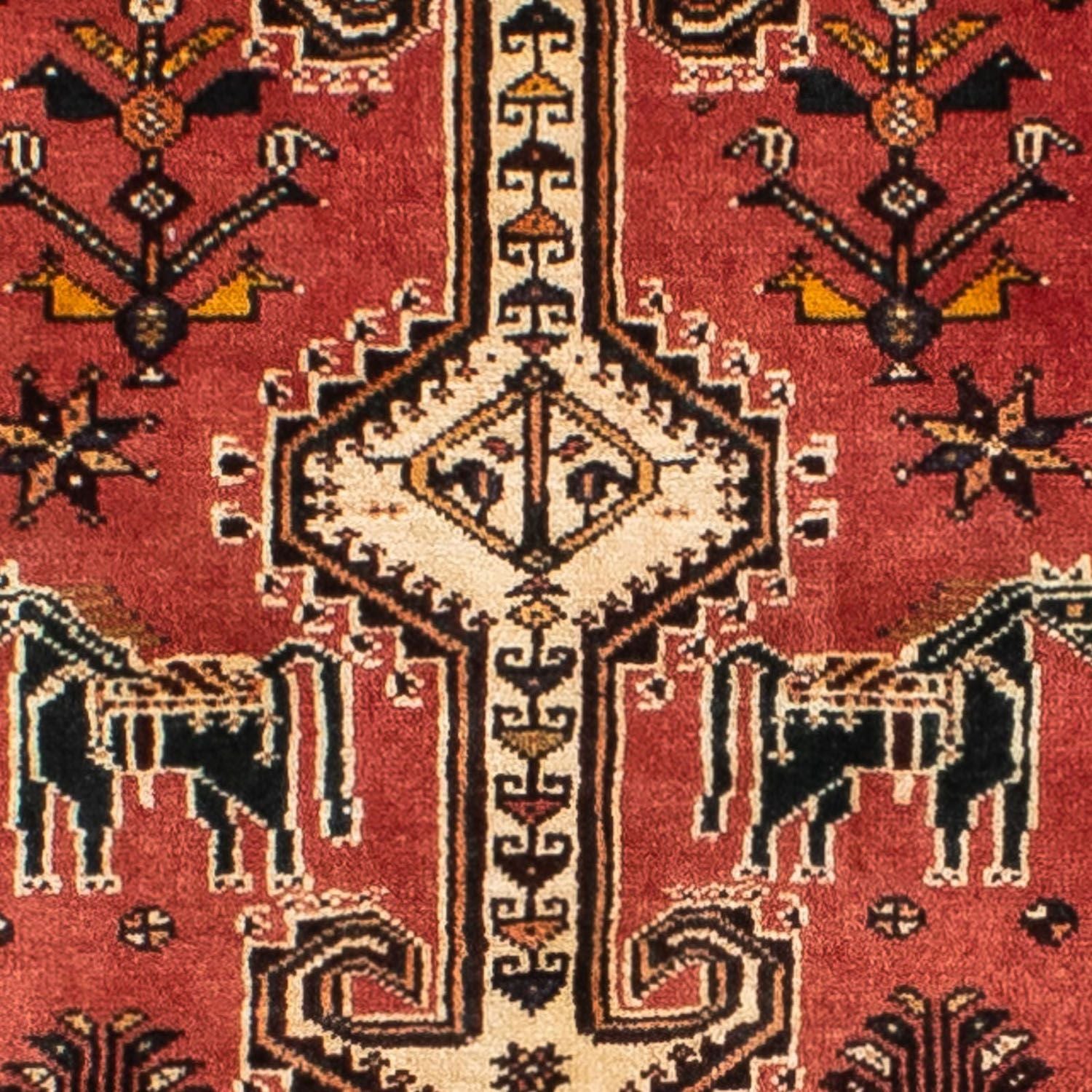 Tapis de couloir Tapis persan - Nomadic - 400 x 100 cm - rouge clair