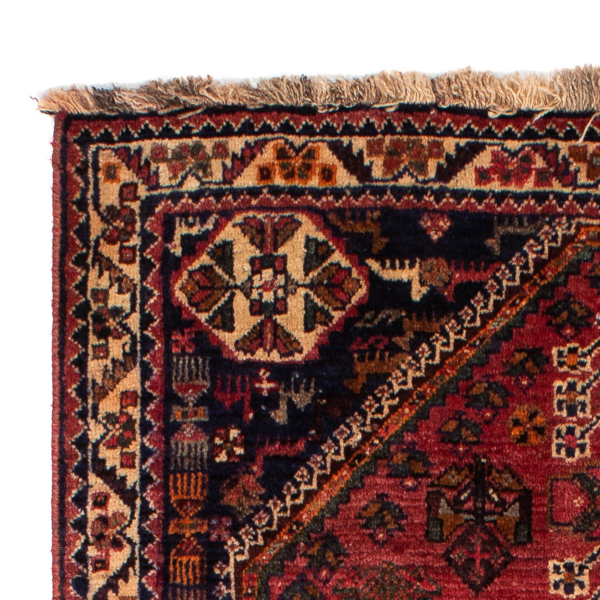 Tapis persan - Nomadic - 155 x 103 cm - rouge foncé