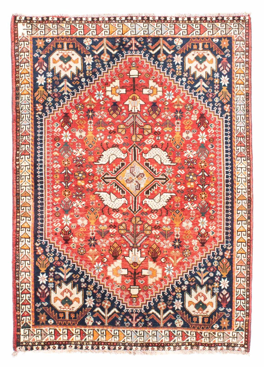 Tapis persan - Nomadic - 154 x 110 cm - rouge