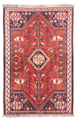 Tapis persan - Nomadic - 153 x 106 cm - rouge foncé